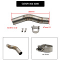 GSXR650 GSXR750 GSXR1000 Stainless Steel Motorcycle Exhaust System Middle Link Exhaust Pipe Front Pipe For GSXR